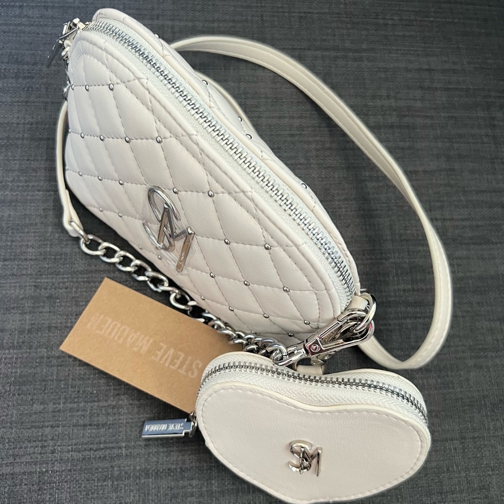 NWT STEVE MADDEN BMAGGS SMALL CROSSBODY DOM BAG PURSE WITH BADDS CASE - Picture 3 of 8